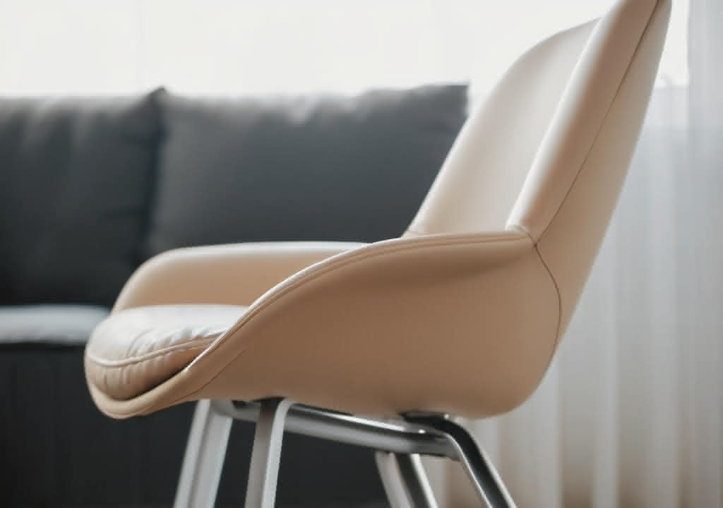 Scandinavian styled chair with metal legs