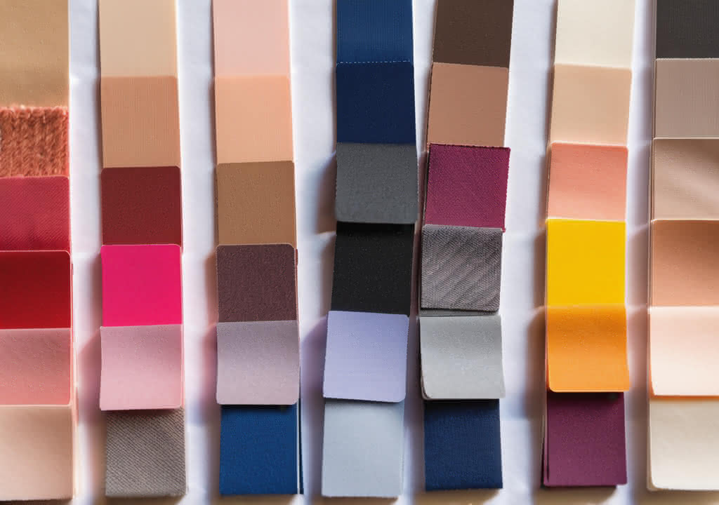 Various color swatches, earthy, mute and vibrant selection