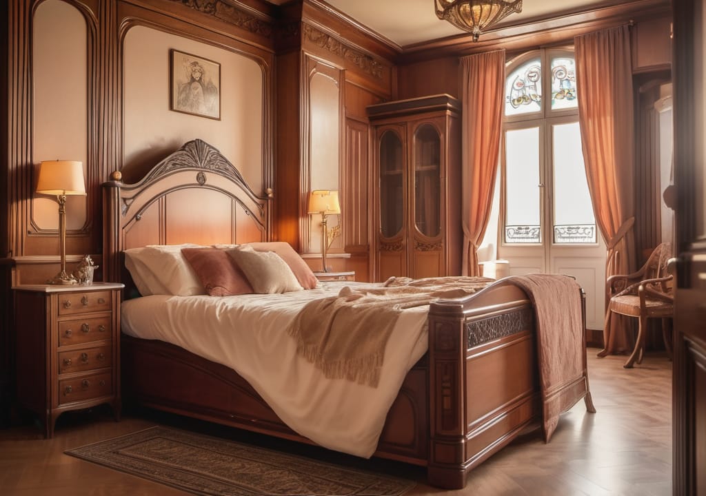 A very dreamy Art Nouveau bedroom